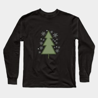 Snowflakes Christmas Tree Long Sleeve T-Shirt